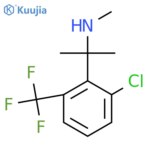 {2-2-chloro-6-(trifluoromethyl)phenylpropan-2-yl}(methyl)amine structure