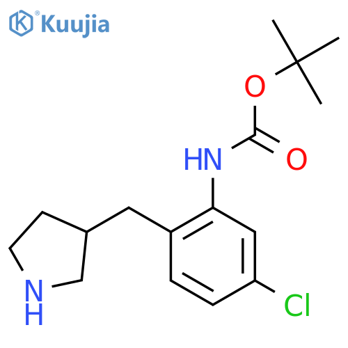 tert-butyl N-{5-chloro-2-(pyrrolidin-3-yl)methylphenyl}carbamate structure