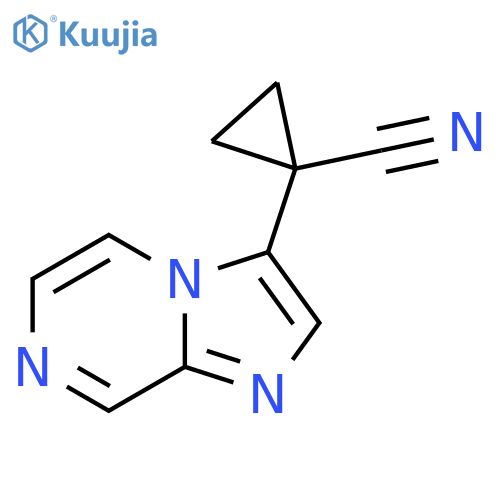 1-{imidazo1,2-apyrazin-3-yl}cyclopropane-1-carbonitrile structure