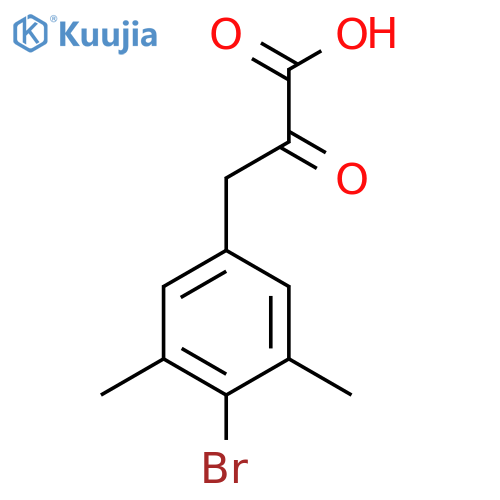 3-(4-bromo-3,5-dimethylphenyl)-2-oxopropanoic acid structure