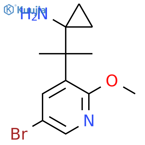 1-2-(5-bromo-2-methoxypyridin-3-yl)propan-2-ylcyclopropan-1-amine structure