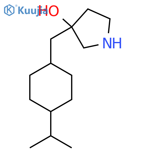 3-{4-(propan-2-yl)cyclohexylmethyl}pyrrolidin-3-ol structure