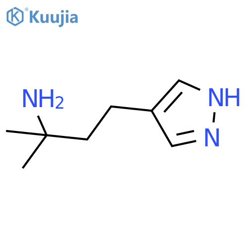 2-methyl-4-(1H-pyrazol-4-yl)butan-2-amine structure