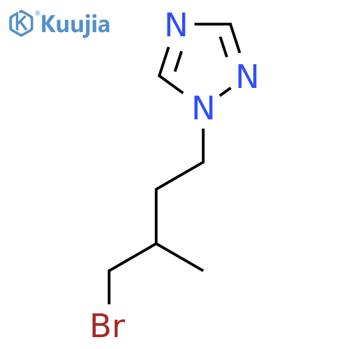 1-(4-bromo-3-methylbutyl)-1H-1,2,4-triazole structure