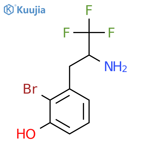 3-(2-amino-3,3,3-trifluoropropyl)-2-bromophenol structure