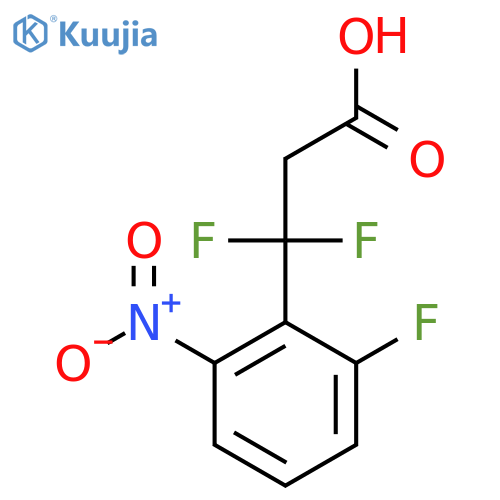 3,3-difluoro-3-(2-fluoro-6-nitrophenyl)propanoic acid structure