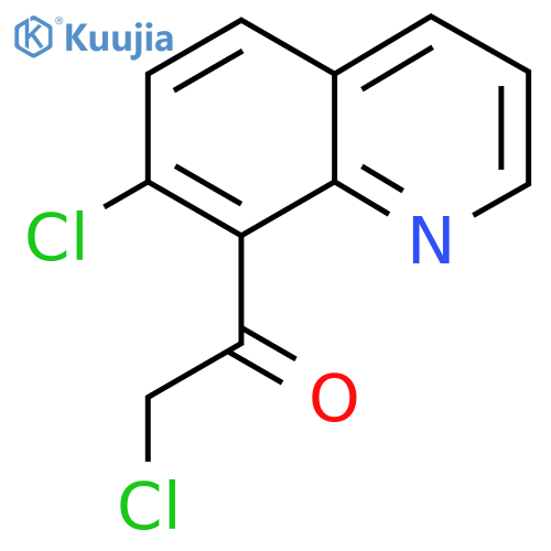 2-chloro-1-(7-chloroquinolin-8-yl)ethan-1-one structure