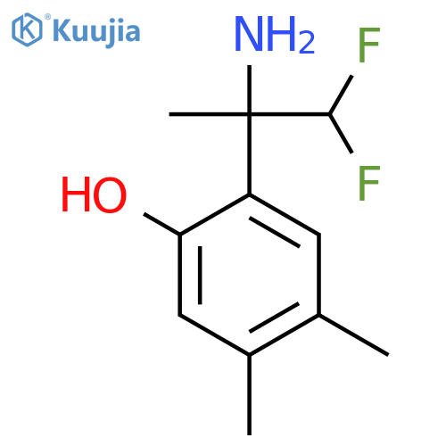 2-(2-amino-1,1-difluoropropan-2-yl)-4,5-dimethylphenol structure