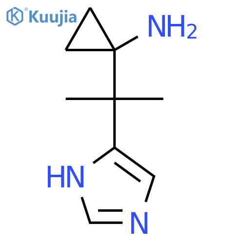 1-2-(1H-imidazol-5-yl)propan-2-ylcyclopropan-1-amine structure