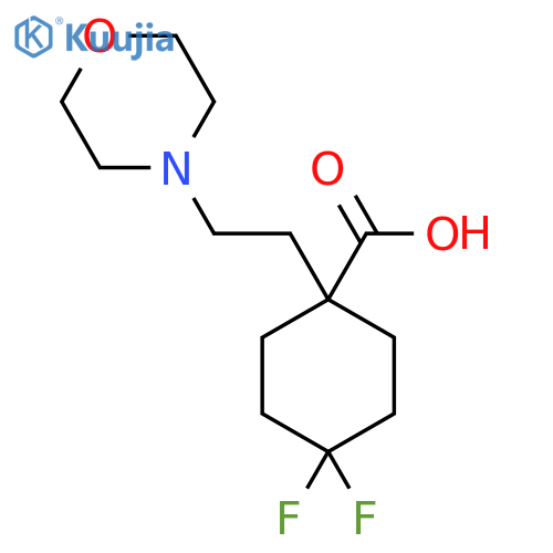4,4-difluoro-1-2-(morpholin-4-yl)ethylcyclohexane-1-carboxylic acid structure