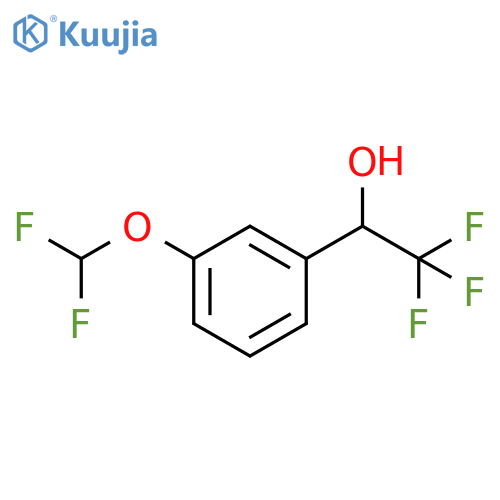 1-3-(difluoromethoxy)phenyl-2,2,2-trifluoroethan-1-ol structure