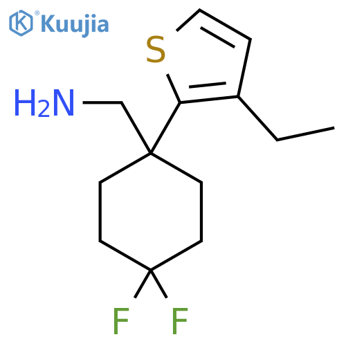 1-(3-ethylthiophen-2-yl)-4,4-difluorocyclohexylmethanamine structure