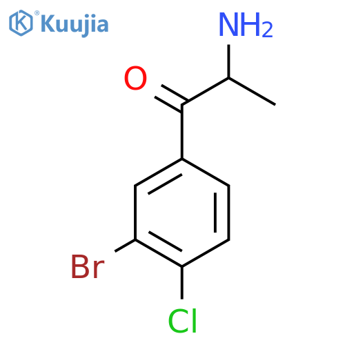 2-amino-1-(3-bromo-4-chlorophenyl)propan-1-one structure