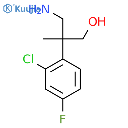 3-amino-2-(2-chloro-4-fluorophenyl)-2-methylpropan-1-ol structure