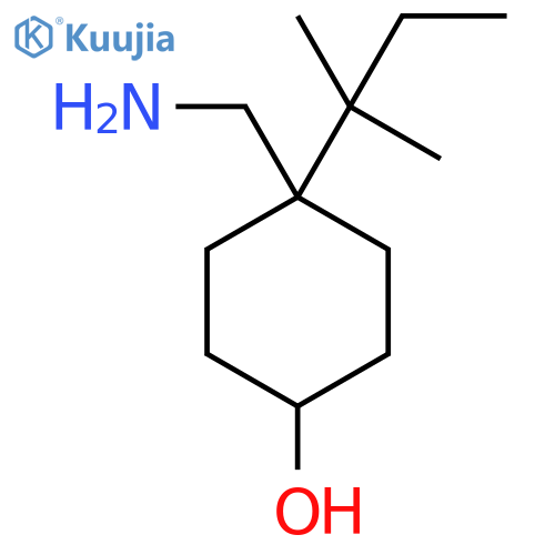 4-(aminomethyl)-4-(2-methylbutan-2-yl)cyclohexan-1-ol structure