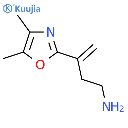 3-(dimethyl-1,3-oxazol-2-yl)but-3-en-1-amine structure