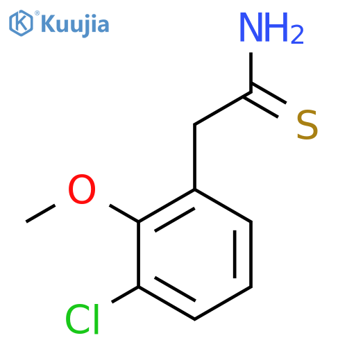 2-(3-chloro-2-methoxyphenyl)ethanethioamide structure