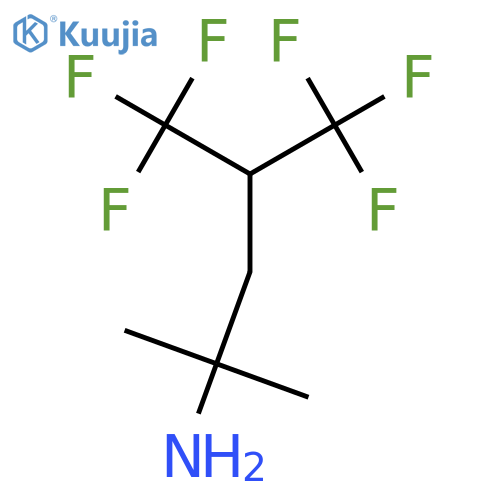 5,5,5-trifluoro-2-methyl-4-(trifluoromethyl)pentan-2-amine structure