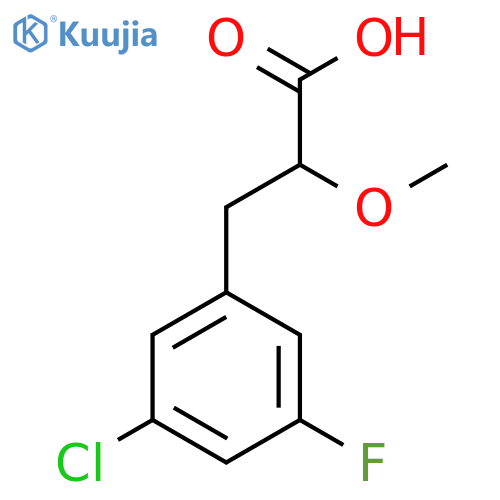 3-(3-chloro-5-fluorophenyl)-2-methoxypropanoic acid structure