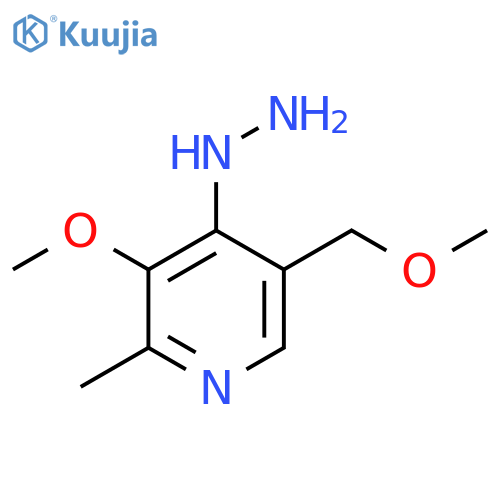 4-hydrazinyl-3-methoxy-5-(methoxymethyl)-2-methylpyridine structure