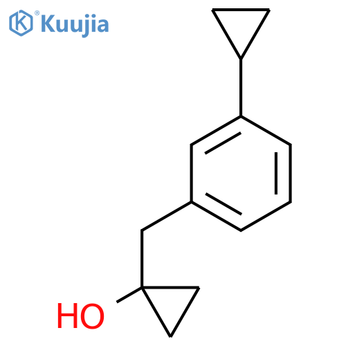1-(3-cyclopropylphenyl)methylcyclopropan-1-ol structure