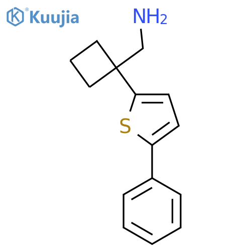 1-(5-phenylthiophen-2-yl)cyclobutylmethanamine structure