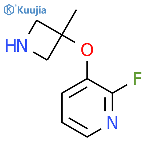2-fluoro-3-(3-methylazetidin-3-yl)oxypyridine structure