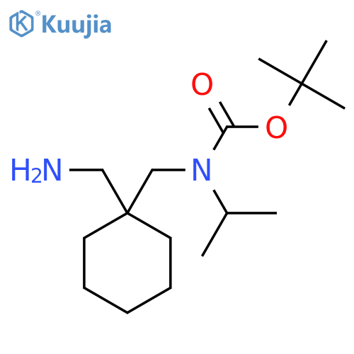 tert-butyl N-{1-(aminomethyl)cyclohexylmethyl}-N-(propan-2-yl)carbamate structure