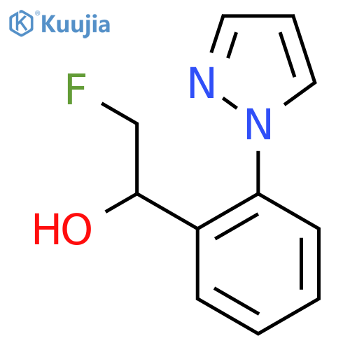 2-fluoro-1-2-(1H-pyrazol-1-yl)phenylethan-1-ol structure