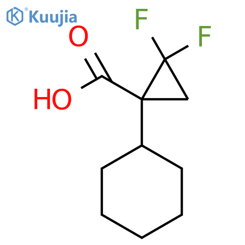 1-cyclohexyl-2,2-difluorocyclopropane-1-carboxylic acid structure