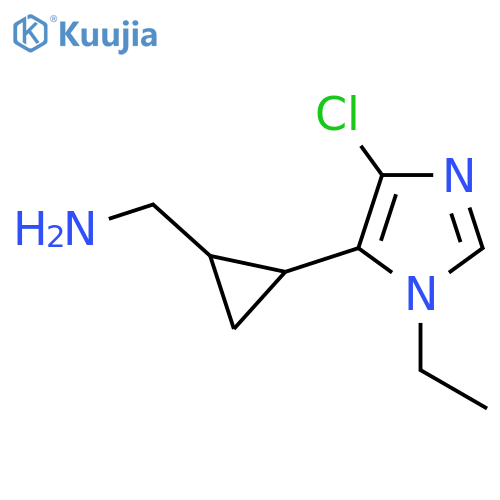 2-(4-chloro-1-ethyl-1H-imidazol-5-yl)cyclopropylmethanamine structure