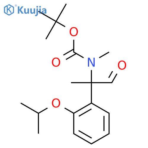 tert-butyl N-methyl-N-{1-oxo-2-[2-(propan-2-yloxy)phenyl]propan-2-yl}carbamate structure