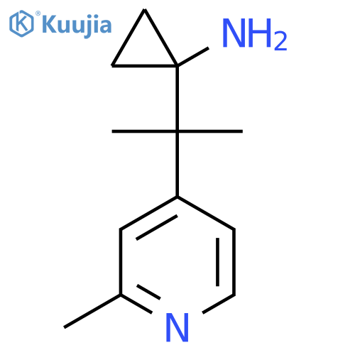 1-2-(2-methylpyridin-4-yl)propan-2-ylcyclopropan-1-amine structure