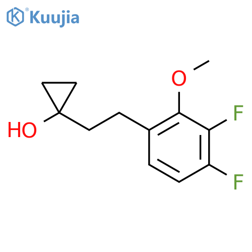 1-2-(3,4-difluoro-2-methoxyphenyl)ethylcyclopropan-1-ol structure