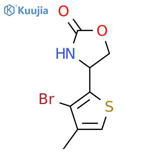 4-(3-bromo-4-methylthiophen-2-yl)-1,3-oxazolidin-2-one structure