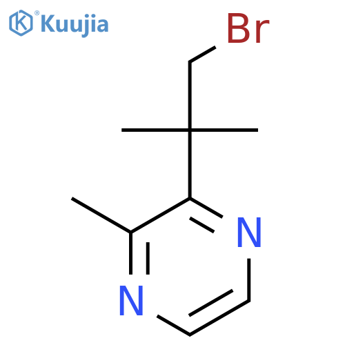 2-(1-bromo-2-methylpropan-2-yl)-3-methylpyrazine structure