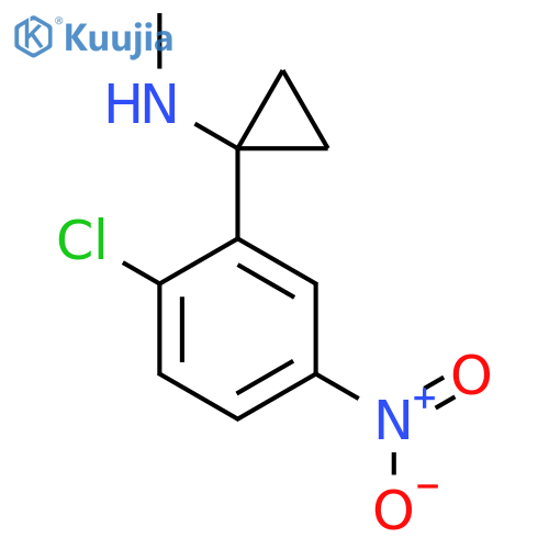 1-(2-chloro-5-nitrophenyl)-N-methylcyclopropan-1-amine structure
