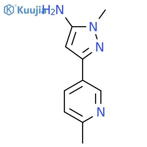 1-methyl-3-(6-methylpyridin-3-yl)-1H-pyrazol-5-amine structure