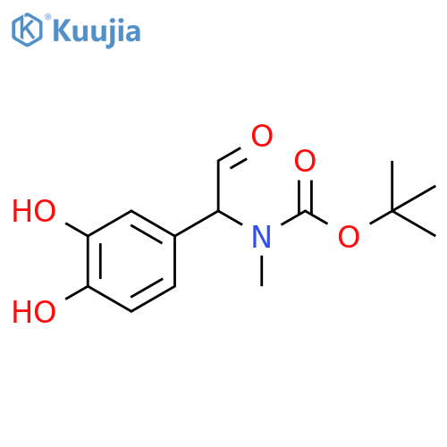 tert-butyl N-1-(3,4-dihydroxyphenyl)-2-oxoethyl-N-methylcarbamate structure