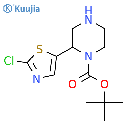 tert-butyl 2-(2-chloro-1,3-thiazol-5-yl)piperazine-1-carboxylate structure