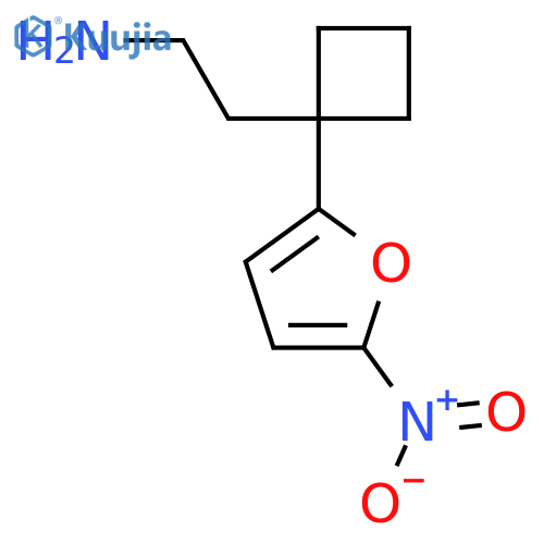 2-1-(5-nitrofuran-2-yl)cyclobutylethan-1-amine structure