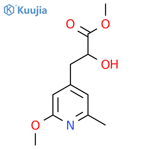 methyl 2-hydroxy-3-(2-methoxy-6-methylpyridin-4-yl)propanoate structure