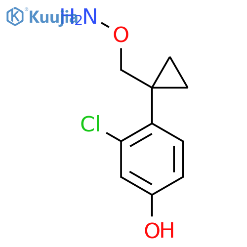 4-{1-(aminooxy)methylcyclopropyl}-3-chlorophenol structure