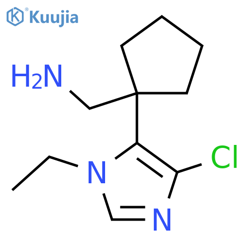 1-(4-chloro-1-ethyl-1H-imidazol-5-yl)cyclopentylmethanamine structure