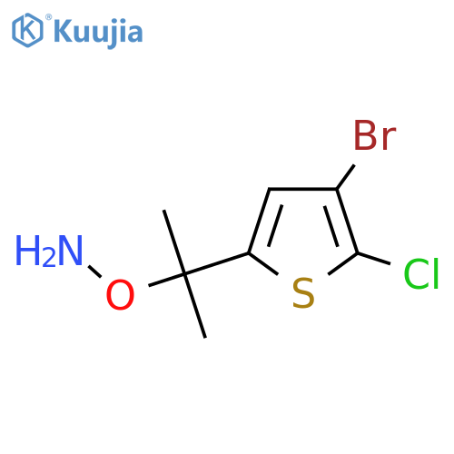 O-2-(4-bromo-5-chlorothiophen-2-yl)propan-2-ylhydroxylamine structure