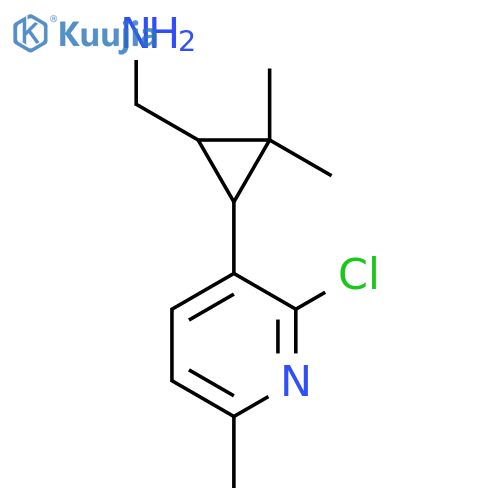 3-(2-chloro-6-methylpyridin-3-yl)-2,2-dimethylcyclopropylmethanamine structure