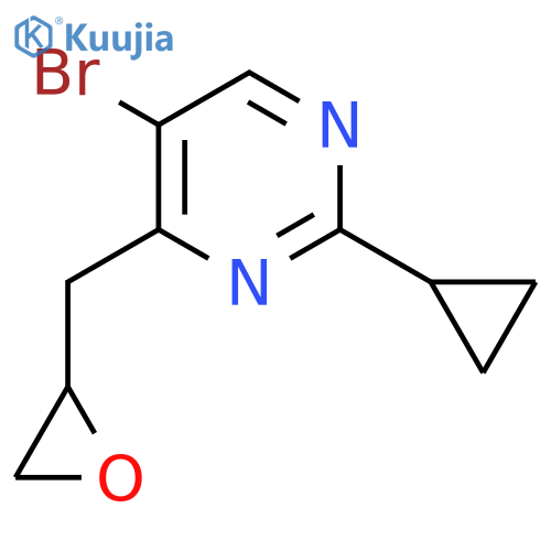 5-bromo-2-cyclopropyl-4-(oxiran-2-yl)methylpyrimidine structure