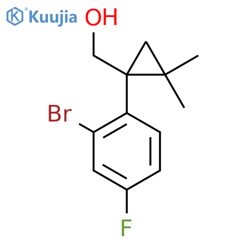 1-(2-bromo-4-fluorophenyl)-2,2-dimethylcyclopropylmethanol structure