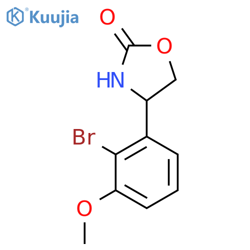 4-(2-bromo-3-methoxyphenyl)-1,3-oxazolidin-2-one structure