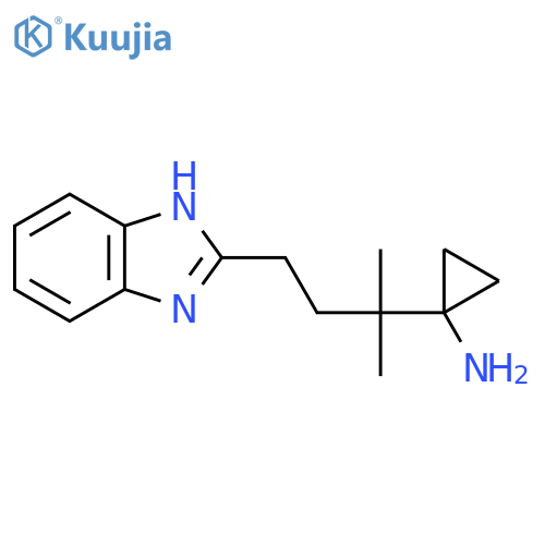1-4-(1H-1,3-benzodiazol-2-yl)-2-methylbutan-2-ylcyclopropan-1-amine structure